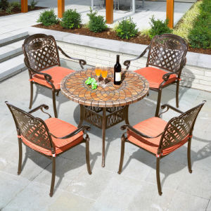 Ensemble de meubles de patio en aluminium de la villa