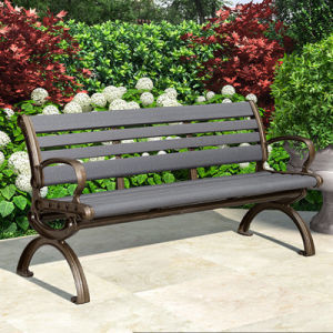 Siège de banc en aluminium en fonte antique Siège de banc en aluminium en extérieur
