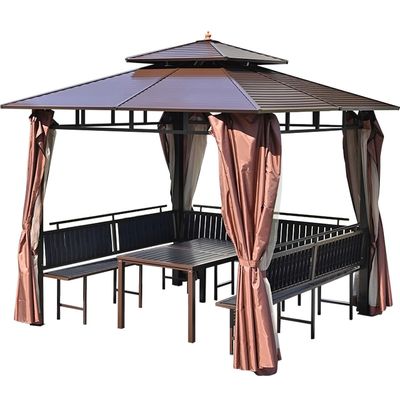 Gazebos métalliques extérieurs durables pour une vie élégante