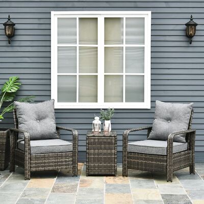Commercial PE Rattan Outdoor Lounge Set avec rangement Table d'appoint pour l'utilisation dans les hôtels et centres de villégiature