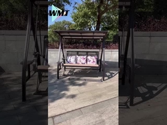 Chaise d'équitation extérieure avec baldaquin résistant à la rouille, à blocage thermique Chaise d'équitation de patio, lourde, Co