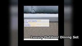 Ensemble de salle à manger sectionnel en rotin extérieur pour hôtel et complexe hôtelier